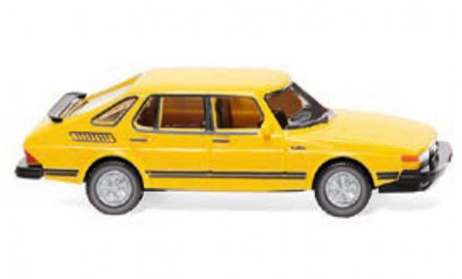 Diecast model cars Saab 900 Turbo yellow 1978 1/87 Wiking