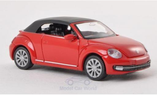 Diecast model cars Volkswagen Beetle Cabriolet Convertible red closed 1/87 Wiking