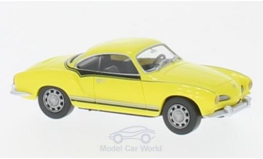 Diecast model cars Volkswagen Karmann Ghia Coupe Ghia yellow/Dekor 1/87 Wiking