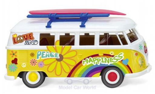 Diecast model cars Volkswagen T1 B Bus Flower Power 1963 1/87 Wiking