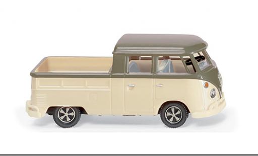 Diecast model cars Volkswagen T1 B Doppelkabine beige/beige 1963 1/87 Wiking