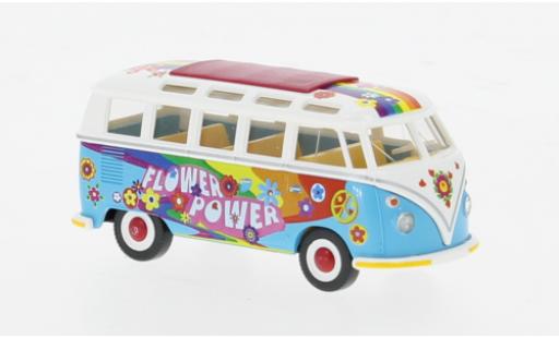 Diecast model cars Volkswagen T1 Base Sambabus Flower Power 1/87 Wiking