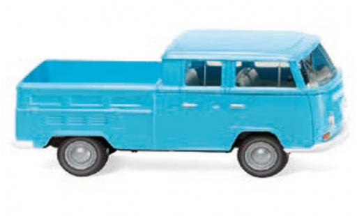 Diecast model cars Volkswagen T2 A Doppelkabine blue 1967 1/87 Wiking