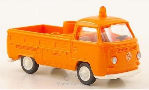 Diecast model cars Volkswagen T2 Base flatbed orange Kommunal 1/87 Wiking