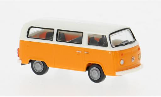 Diecast model cars Volkswagen T2 B Bus orange/beige 1972 1/87 Wiking