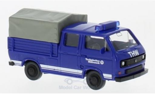 Diecast model cars Volkswagen T3 Base Doppelkabine THW 1/87 Wiking