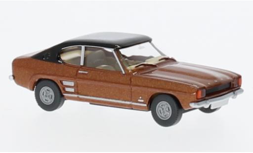 Diecast model cars Ford Capri MK1 MKI metallise brun/black 1969 1/87 Wiking