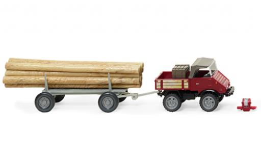 Diecast model cars Mercedes Unimog 401-404 U401 red 1956 1/87 Wiking