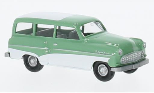 Diecast model cars Opel Olympia Rekord CaraVan la chaux/white 1957 1/87 Wiking